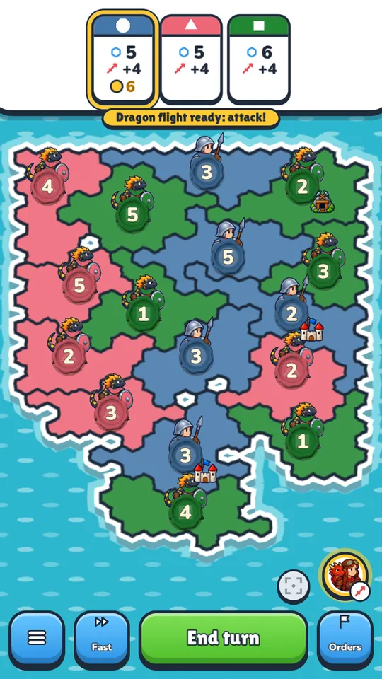 The Dragon Rider's flight over the map